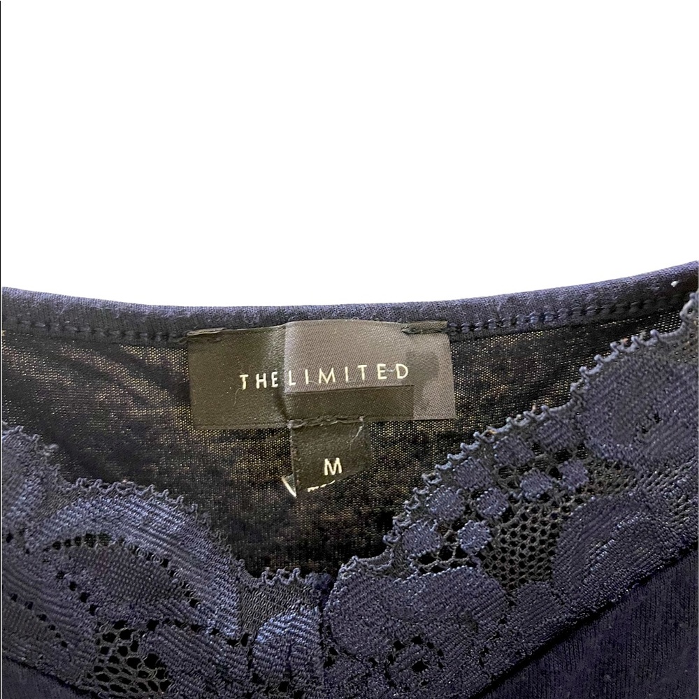 Navy lace edged cami